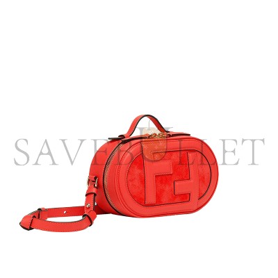 FENDI MINI CAMERA CASE LEATHER RED 8BS058AHSBF0C3Q (21*12.5*7cm)
